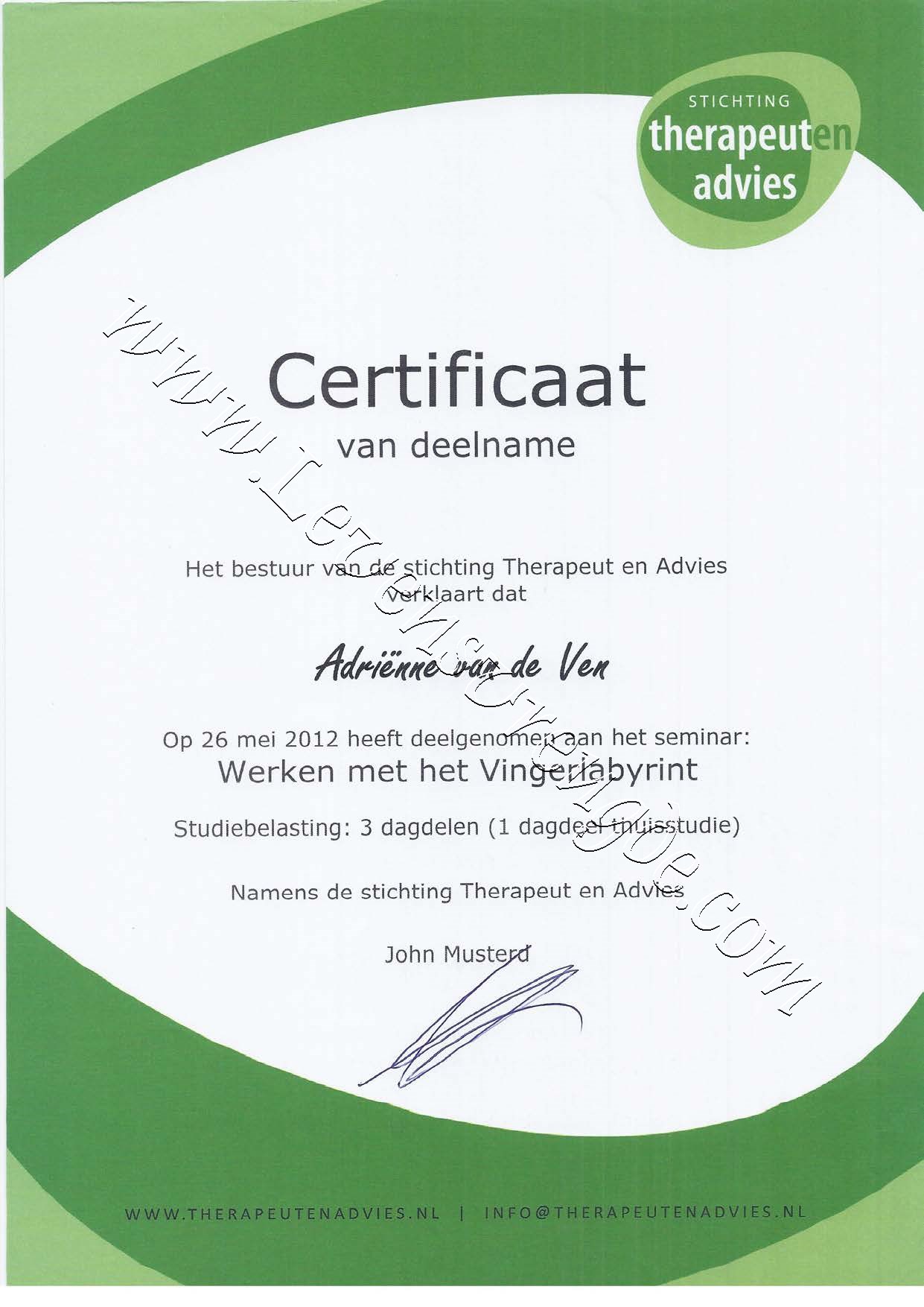 Werken met het Vingerlabyrint